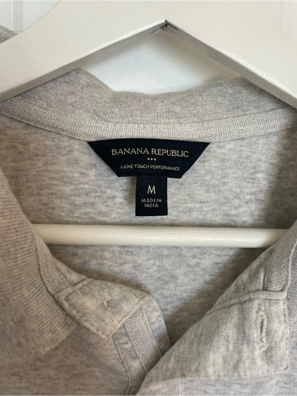 Banana Republic Gray Luxe Touch Polo